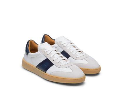 LUCCA-VIP - DARK BLUE STRIP  LEATHER SNEAKERS