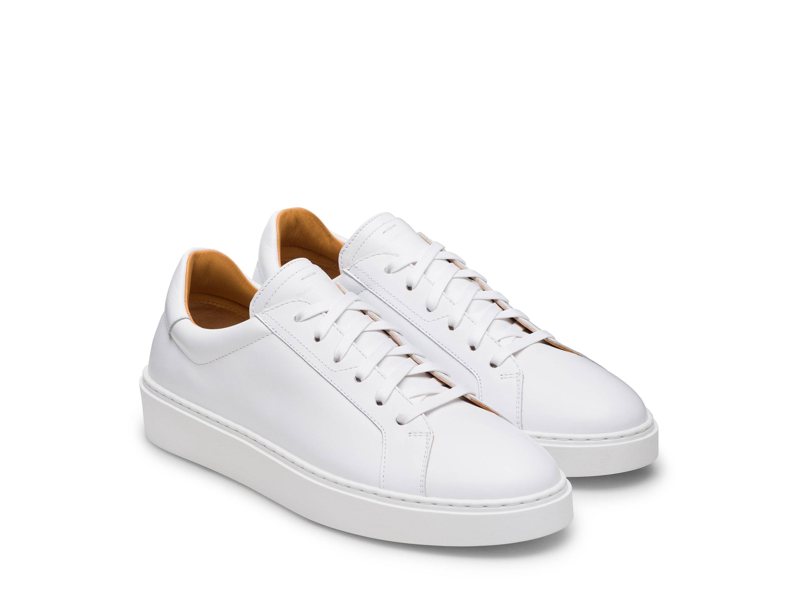 White leather sneakers