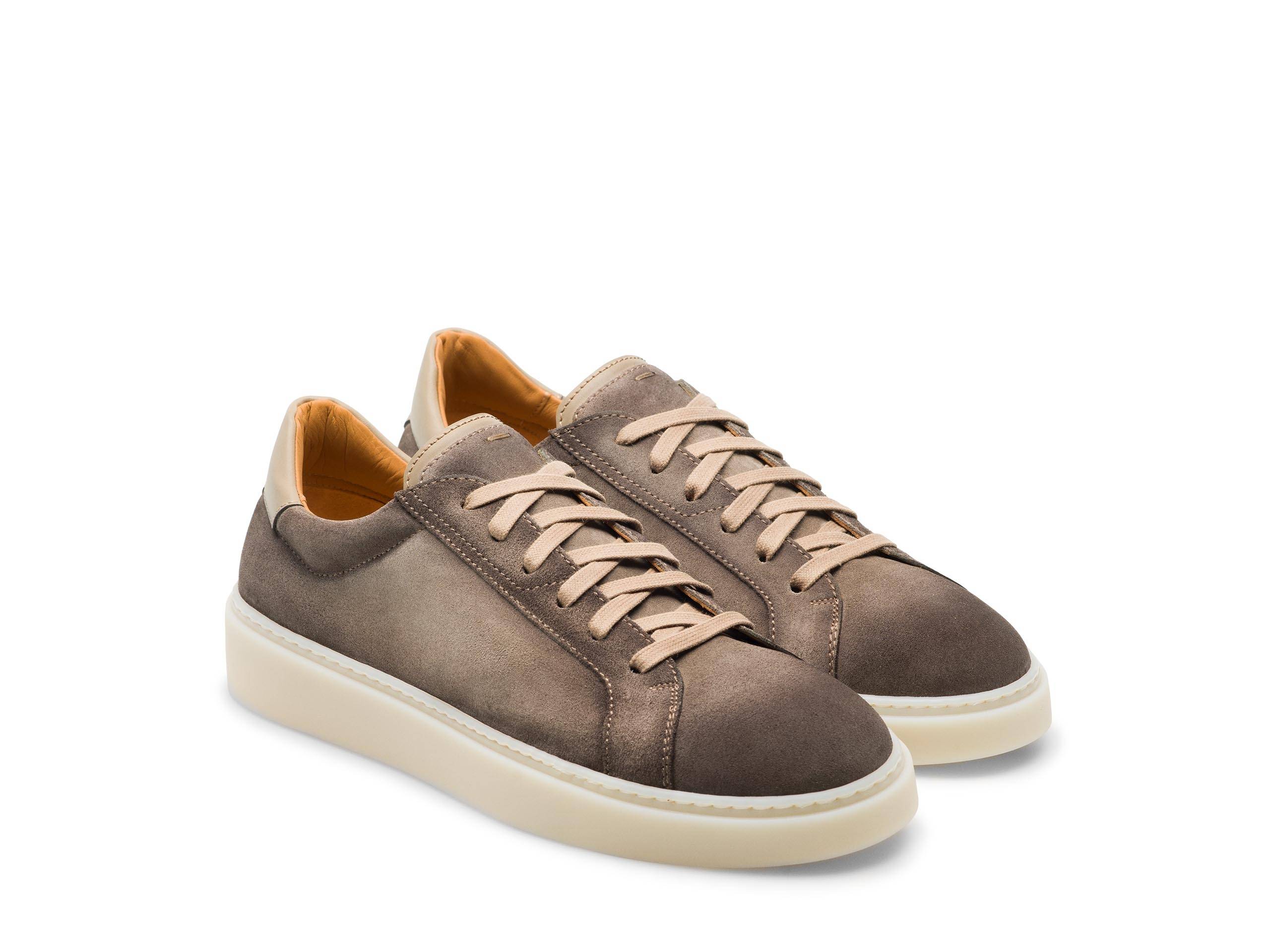 Charles - LIGHT GREY SUEDE LEATHER SNEAKERS
