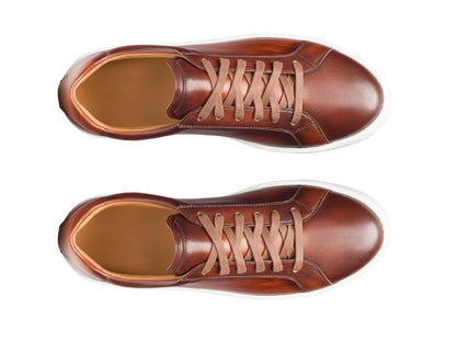 ROMA-02 - DARK TAN LEATHER SNEAKERS