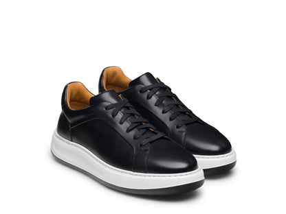 AURELIO-01 - BLACK GLOSY LEATHER SNEAKER