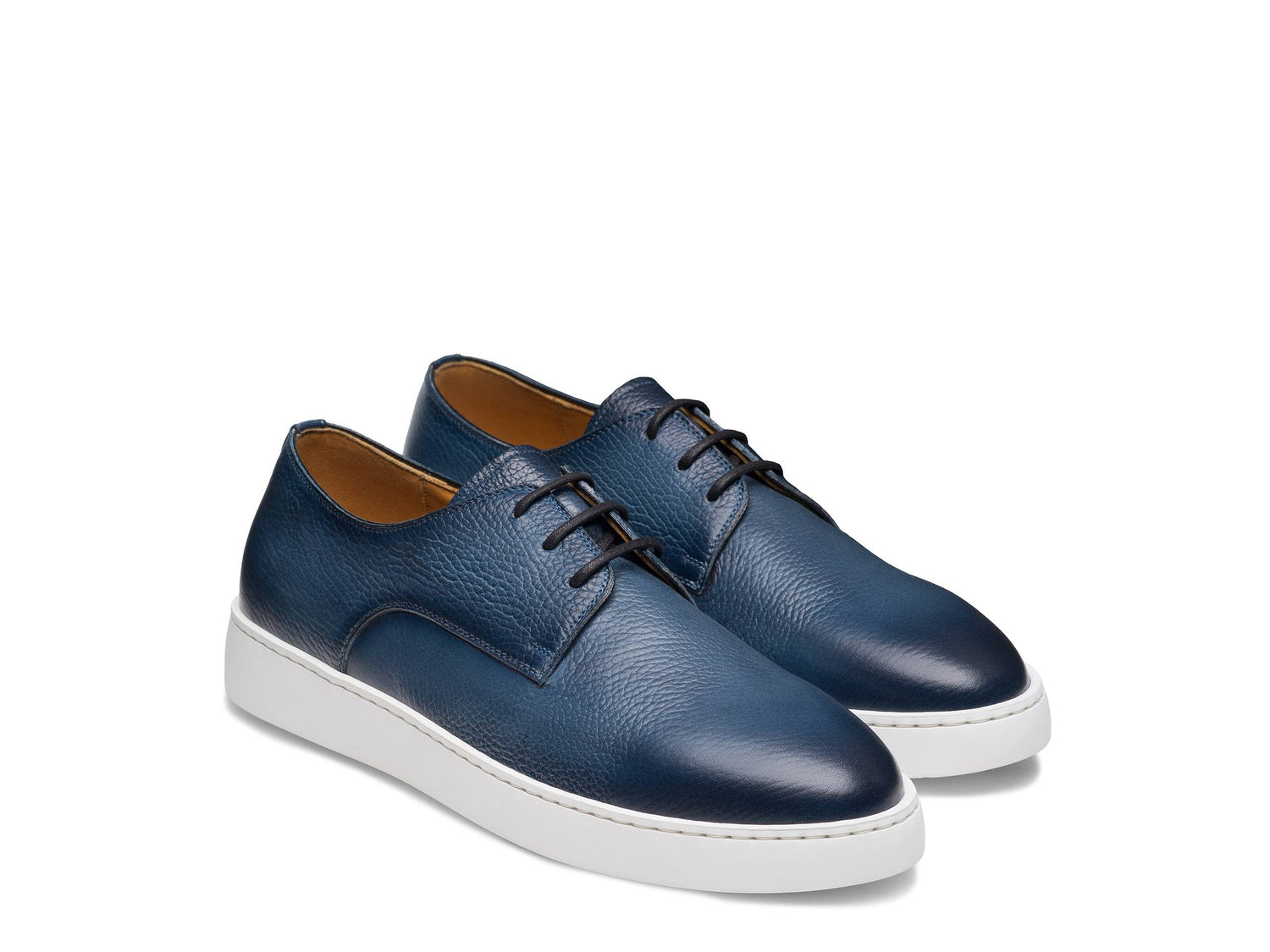 GENOVA-06 -SHADY BLUE LEATHER SNEAKERS
