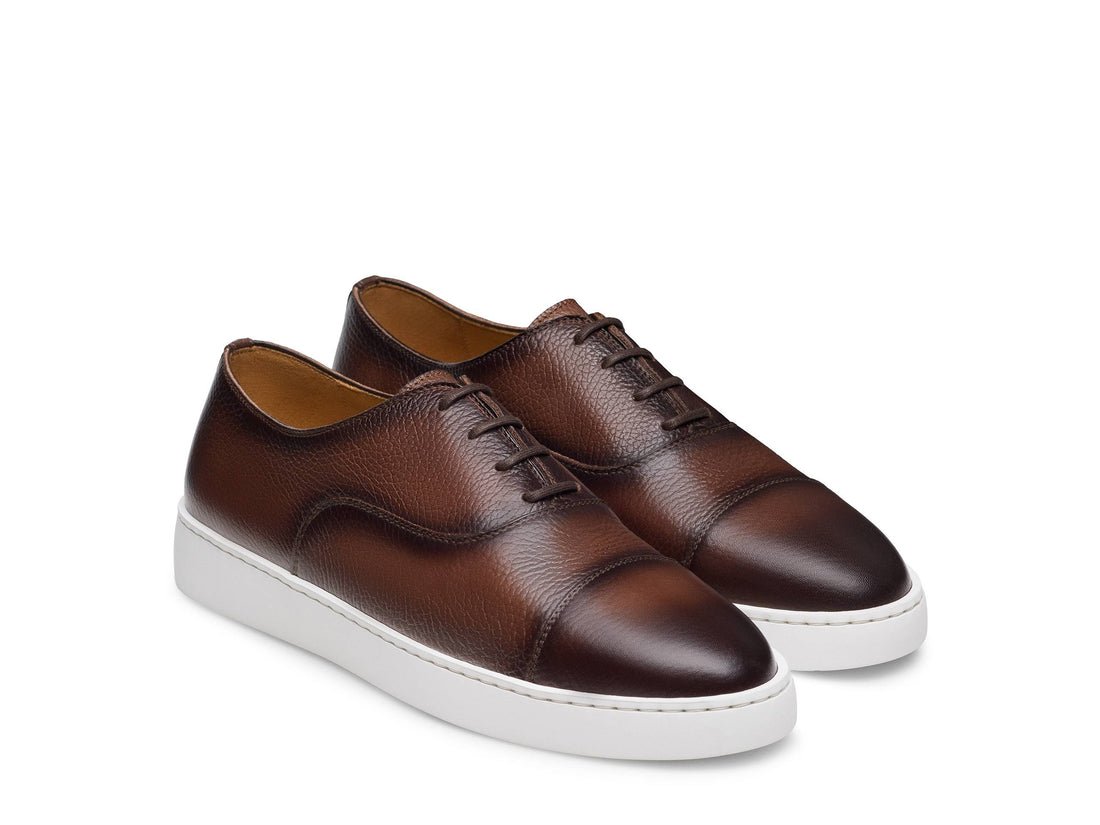 SIENA-09 - COFFEE BROWN LEATHER SNEAKERS