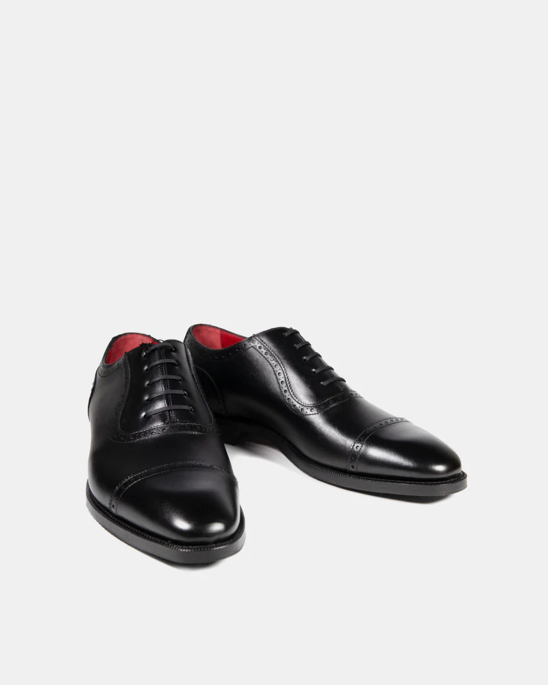 MARCUS| BLACK LEATHER LACE UPS