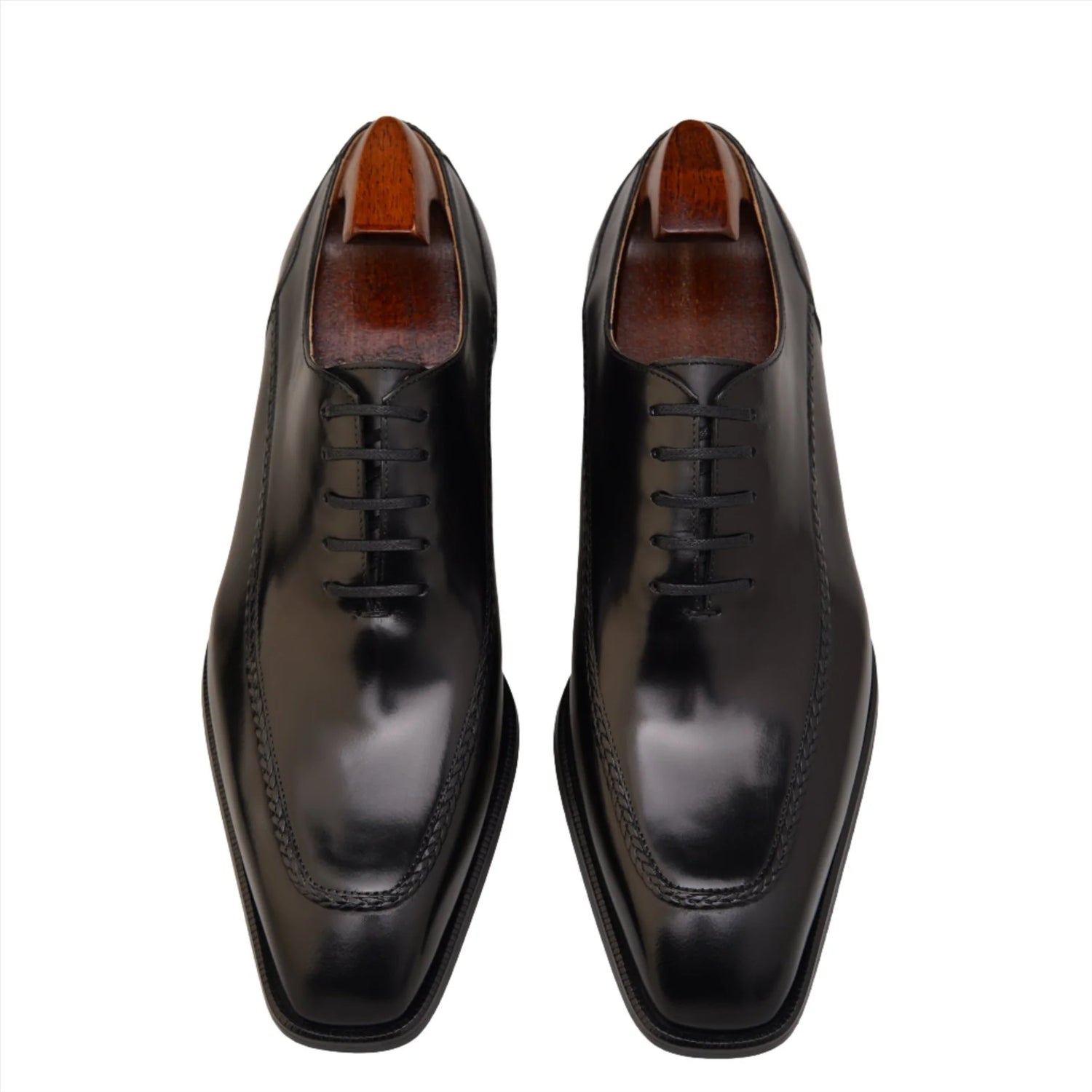 BLACK SMOOTH LEATHER OXFORD