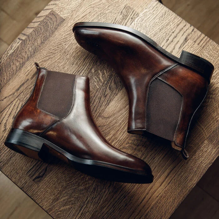 CHELSEA BOOTS BROWN | PATINA FINISH