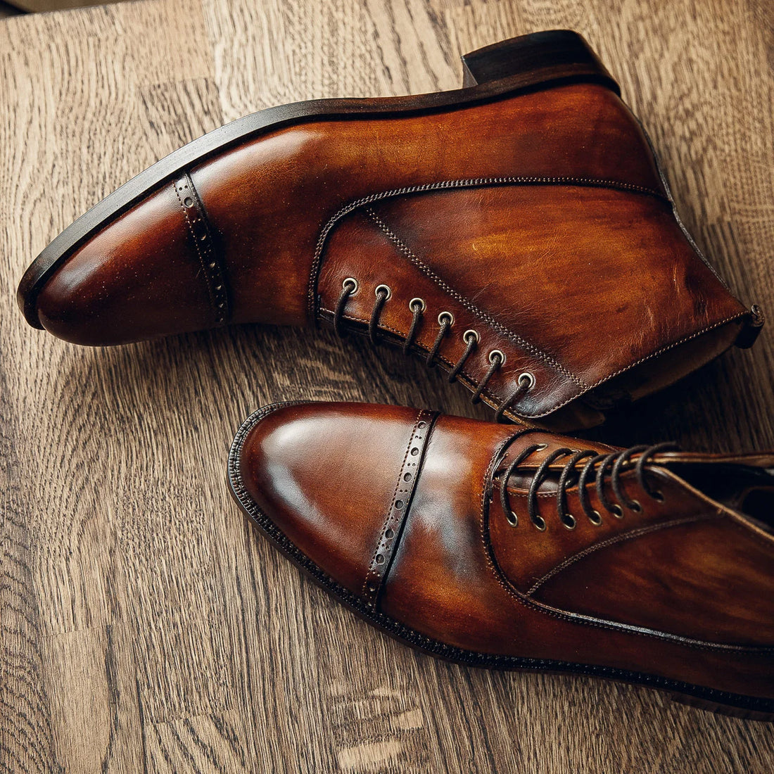 BALMORAL BOOTS BROWN| PATINA FINISH
