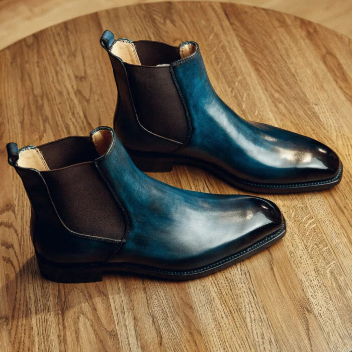 CHELSEA BOOTS BLUE| PATINA FINISH