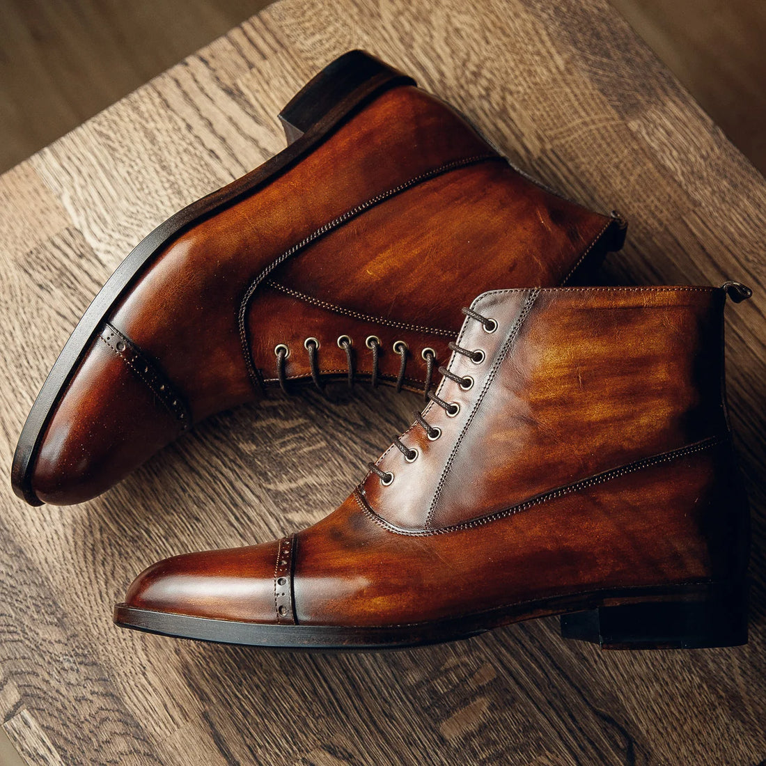 BALMORAL BOOTS BROWN| PATINA FINISH
