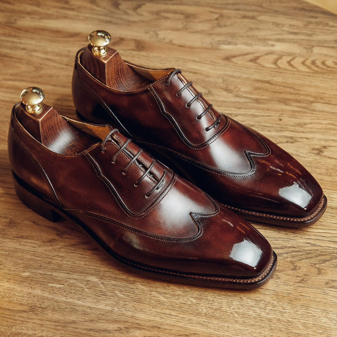 ADELAIDE OXFORDS RED-BROWN | PATINA FINISH