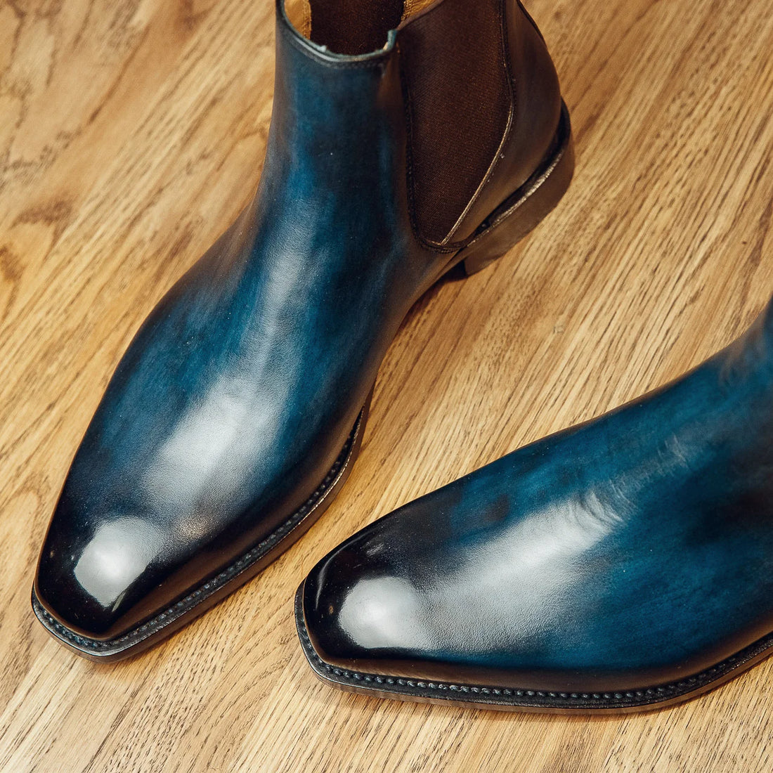 CHELSEA BOOTS BLUE| PATINA FINISH