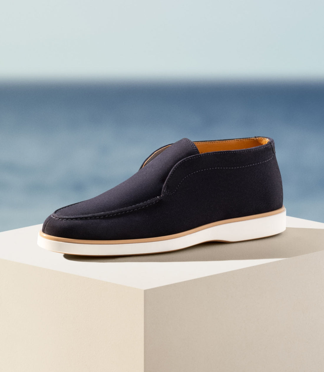 DUSTER | Blue suede mini boots
