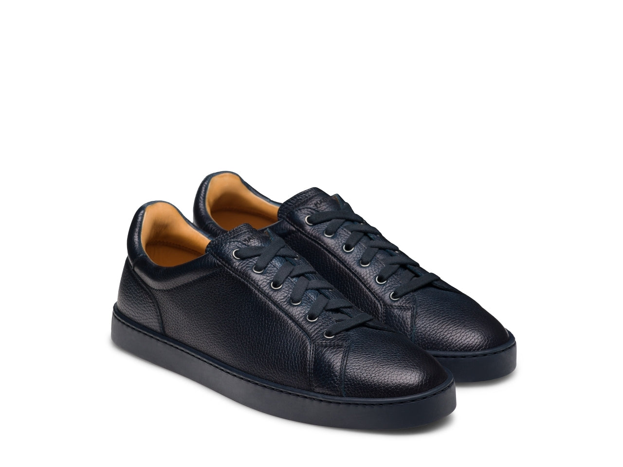 Aero 21 - Navy Milled leather Sneakers